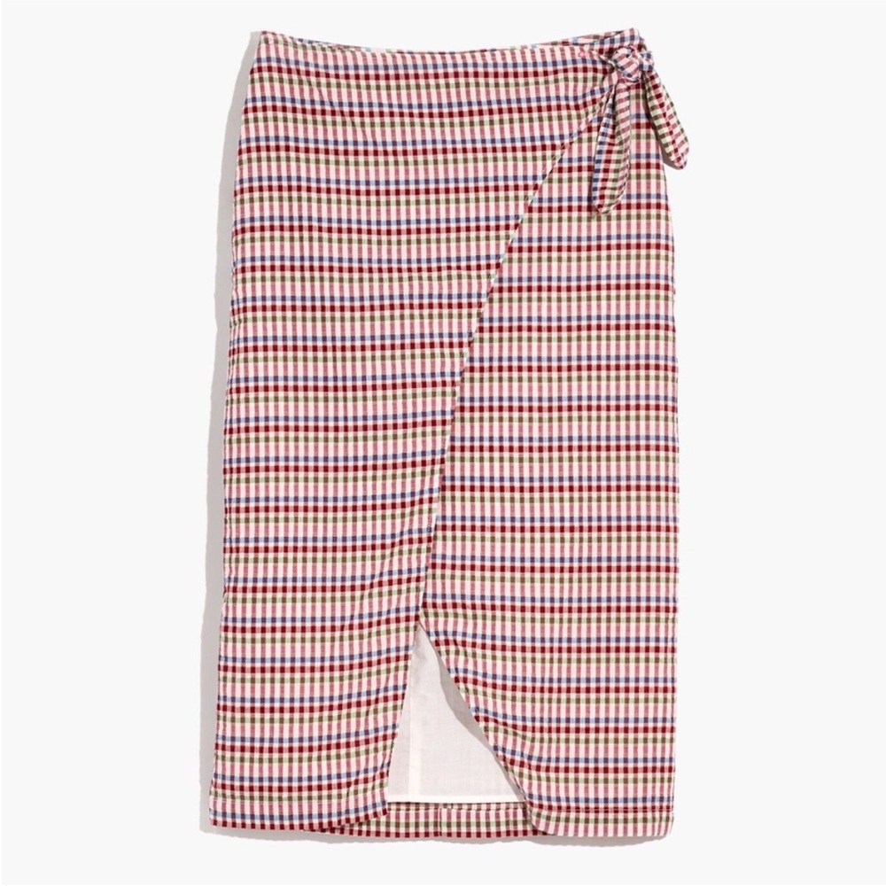 Madewell Sarong Midi Skirt in Rainbow Gingham, 8 NWT - Picture 4 of 4
